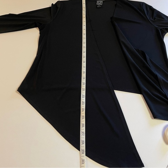 Clara Sunwoo Modern Tie Front Cardigan Black Size XL - Picture 10 of 14